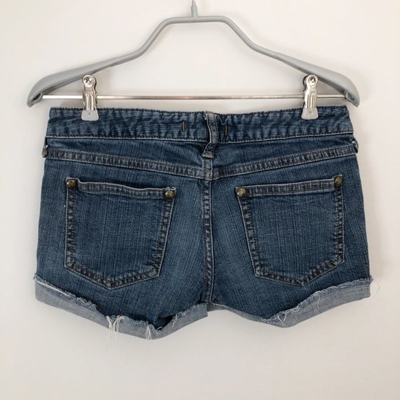 Free People Studded Punk Rock Cutoff Denim Shorts - Picture 5 of 6
